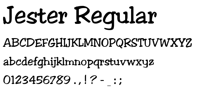 Jester Regular font